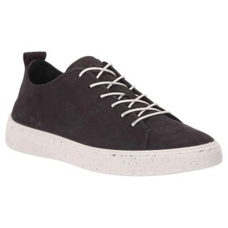 Ecco Ecco Street Tray 504734 Nubuck Mens Lace Up Trainers - Black - Size:UK 10.5-11