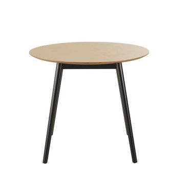 Maisons du monde Mesa de comedor redonda y bicolor para 4 personas, 90 cm de diámetro