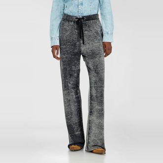 Diesel Reverse-print knitted wool track pants - Shorts - Woman - Grey