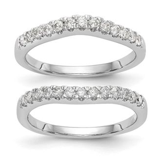 Diamond2Deal 14k Gold Lab Grown Diamond Wedding Band Ring 0.63Ct Clarity- VS Color- G-H