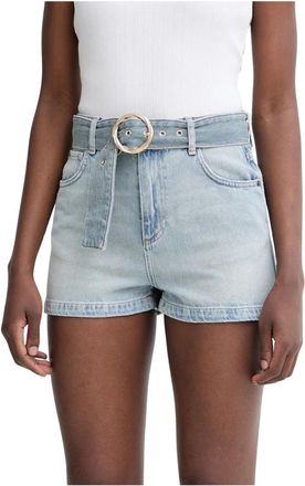 Twinset Denim Shorts met Riem - Dames - Denim shorts - Blauw - W26 - Denim - Korte Broeken