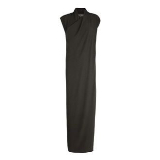 Cortana Amanita- lungo vestito in seta stretch carbone - - Dresses - Donna - Nero - XS