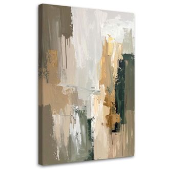 Feeby Impresi&oacute;n De Imagen, Abstracci&oacute;n Moderna Marr&oacute;n Y Beige, 80x120