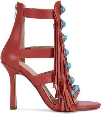Azalea Wang Sumac Stiletto Sandal in Red at Nordstrom, Size 8.5