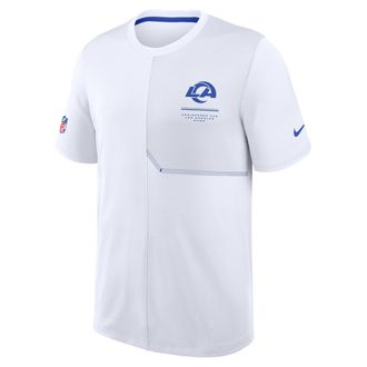 Nike Los Angeles Rams Sideline Coach Nike Mens Dri-FIT NFL Top in White | 03B210HU9X-B8B