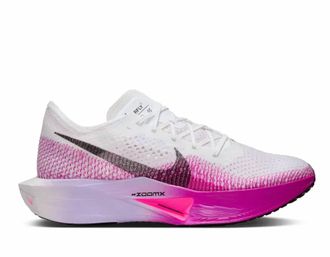 Nike Womens Zoomx Vaporfly 3 Shoes In White/vivid Purple