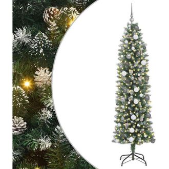 vidaXL Rbol Navide&ntilde;o Artificial Delgado Verde 210 Cm Pvc Y Pl&aacute;stico Vidaxl