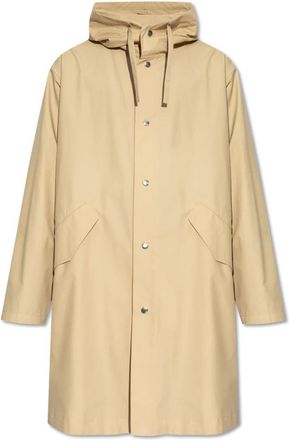 Jil Sander Hooded Coat - Heren - Mantel - Beige - S - Katoen - Jassen