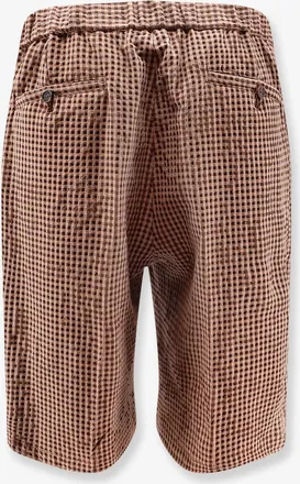 Hev&ograve; Mens Shorts Torre Lapillo Brown Polyester