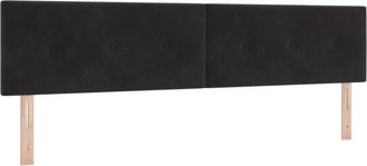 vidaXL Headboard Wall-mounted with Headboard Black 200 cm Velvet Vidaxl