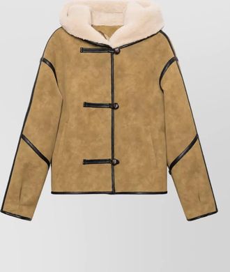 Stand Studio faux leather hooded coat