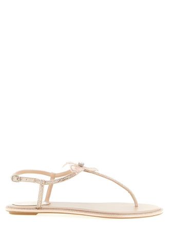 Rene Caovilla Pink Slip On Sandals
