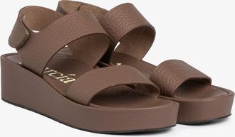 Pedro Garcia Flatform wedge in dark leather | Lacey | Fall winter 25 | PEDRO GARCIA