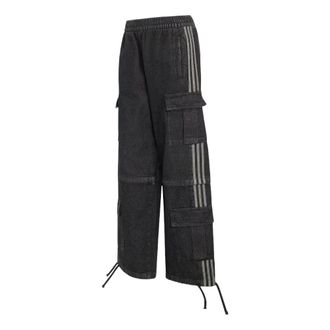 adidas Mid-Rise 2-in-1 Denim Pants Asia Sizing True Black Denim KQ6480