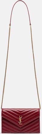 Saint Laurent Cassandre leather wallet on chain