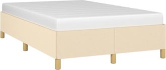 vidaXL Estructura De Cama Sin Colch&oacute;n Tela Crema 120x200 Cm Vidaxl