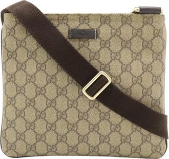 Gucci Beige Gg Supreme Canvas Shoulder Bag (Authentic Pre-Loved)