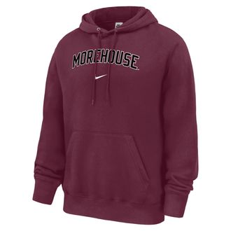 Nike Mens College (Morehouse College) Club Fleece Pullover Hoodie in Red | M31233MORE26-DKM