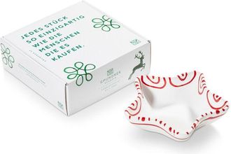 Gmundner Keramik Gmundner Keramik - Gmundner Cer&aacute;mica Rojo Flameado, Cuenco Estrella (l 14 Cm)