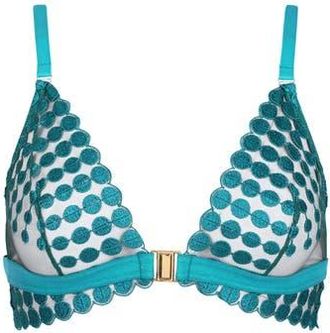 Huit Deco dots Lace Bralette Bra in Turquoise at Nordstrom, Size X-Small