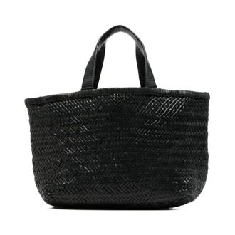 Maneb&igrave; Medium New Sunset Woven Leather Tote Bag - female - Maneb&iacute; - Shopping Bags - Black - ONE SIZE - Bags