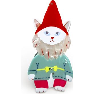 Centinelle Cat Garden Gnome Hair Claw in Red at Nordstrom