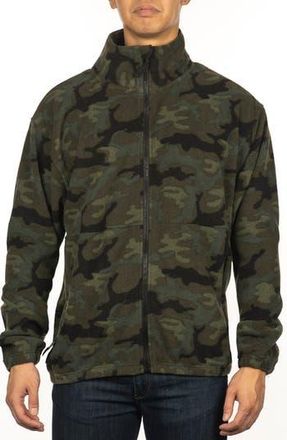 Burnside Polar Fleece Full Zip Jacket in Green Camo at Nordstrom Rack, Size Xx-Large