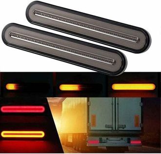 OEM Adecuado Para Luces Traseras Din&aacute;micas Bicolor Amarillas Y Rojas De 100 Led, Para Estacionamiento, Conducci&oacute;n Y Frenado, Apto Para Remolques, Camiones