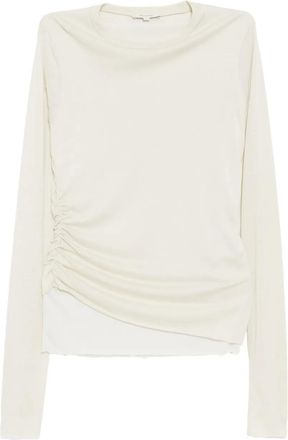 J.W.Anderson T-shirt con design a strati - Bianco