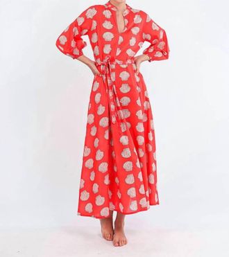 Nimo With Love Marigold Midi Dress In Red Shells