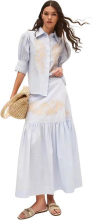 Twinset Donna, Gonne, Blu, S, new
