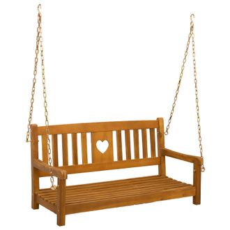 vidaXL Banca Columpio De Jard&iacute;n Natural 110 X 56 X 58 Cm Vidaxl