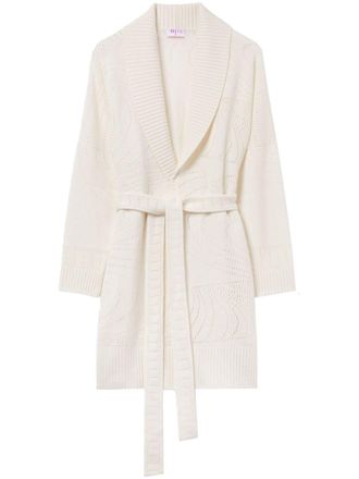 Pucci pointelle-knit cashmere cardigan - White