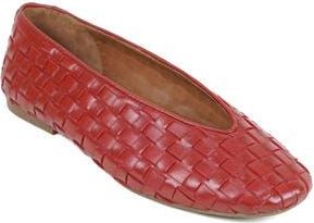 Gentle Souls Willow Woven Flat in Burnt Red Leather at Nordstrom Rack, Size 7.5
