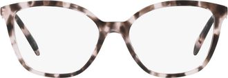 Prada 54mm Butterfly Optical Glasses in Pink Tortoise at Nordstrom