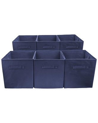 Sorbus Set Of 6 Foldable Storage Cube Basket Bin