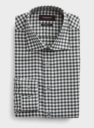 Lindbergh Mens Gingham technical shirt Modern fit