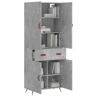 Berkfield Home Highboard Concrete Grey 69.5x34x180 cm Engineered Wood