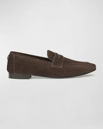 Bougeotte Flaneur Suede Penny Loafers