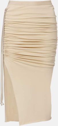 Rick Owens DRKSHDW Edfu cotton jersey midi skirt