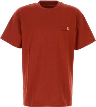 Carhartt Work in Progress Red Crew Neck T-Shirt