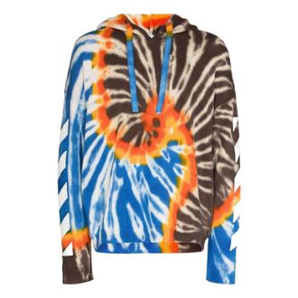 Off-white Mens Off-White FW22 Tie Dye Abstract Pattern Printing Drawstring Loose Fit Multicolor OMHA148S22KNI0011001