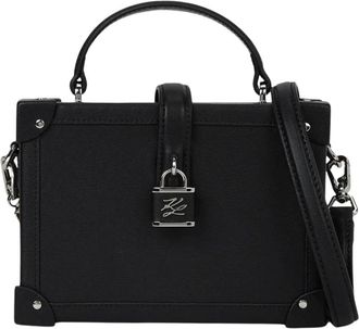 Karl Lagerfeld K/Autograph Top Handle Bag - Dames - Handtassen - Zwart - ONE Size - Leer - Tassen