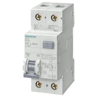 SIEMENS 3. Disyuntor Diferencial5 Ka 1p+n Tipo Ac 300ma 5su1653-1kk10 5su16531kk10