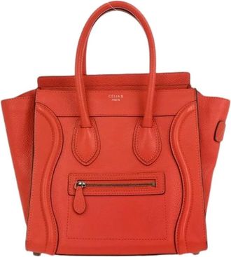 Celine Pre-owned Handbags, female, Red, Size: ONE SIZE Pre-owned Leather Handbag
