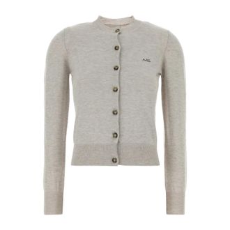 A.P.C. Cardigans, female, Gray, Size: XL Rosa Cardigan