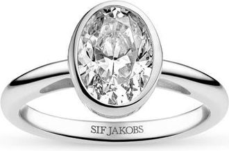 Sif Jakobs Jewellery Ring Sardinien Ovale Grande in 925 Sterling Silver at Nordstrom, Size 8.5