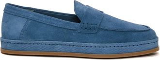 Hogan Loafers, female, Blue, 4 1/2 UK, Suede Slip-On Jeans Shoes