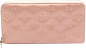 Louis Vuitton Pre-owned Zippy Wallet Coussin Monogram Embossed Long Wallet - Dames - Vintage Accessoires - Roze - ONE Size - Leer - Vintage