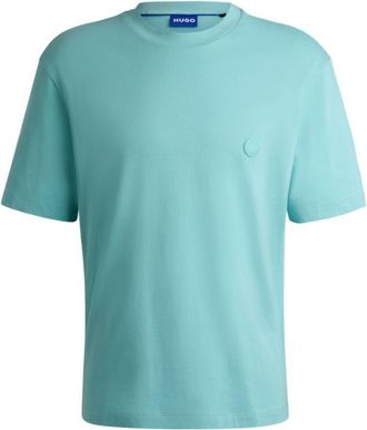 HUGO BOSS Cotton-jersey T-shirt with HAPPY HUGO logo